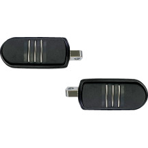 Reposapiés Sweeper — Montaje macho, Ángulo ajustable, Negro