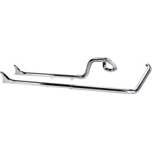True Duals Exhaust System with Fishtail Mufflers — without Baffles