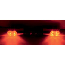 Bolt-On Turn Signals with Power LEDs — 12V, 63.5 mm (2-1/2"), Rear, Red