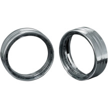 4-1/2" SpotLight/Passing Light Trim Ring — 114 mm (4-1/2"), chrome, white LEDs, pair