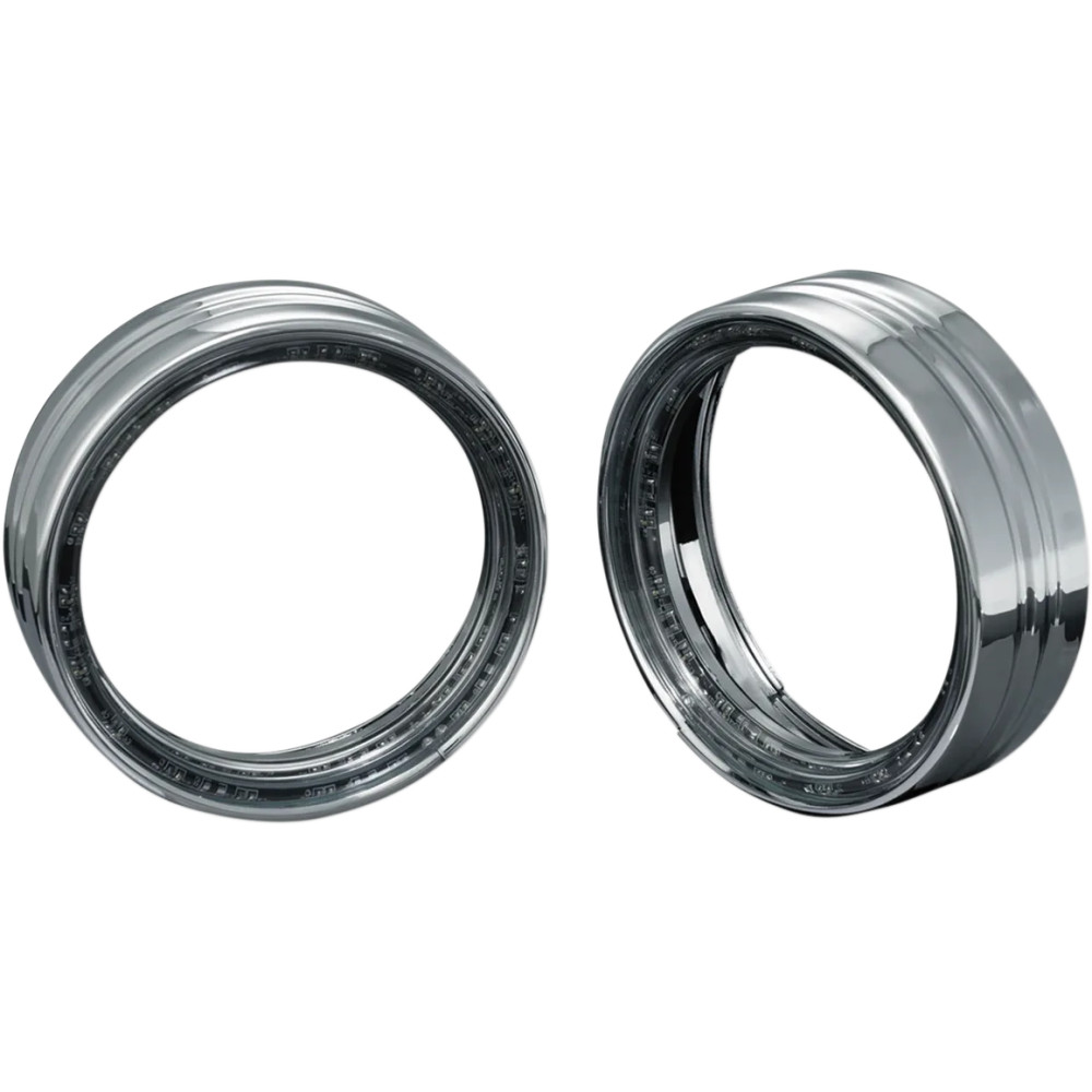 4-1/2" SpotLight/Passing Light Trim Ring — 114 mm (4-1/2"), chrome, white LEDs, pair