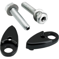 Placas adaptadoras para luces montadas en riel lateral — Montaje lateral, Negro, Par