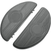 Reposapiés vintage estilo media luna — para conductor, negro