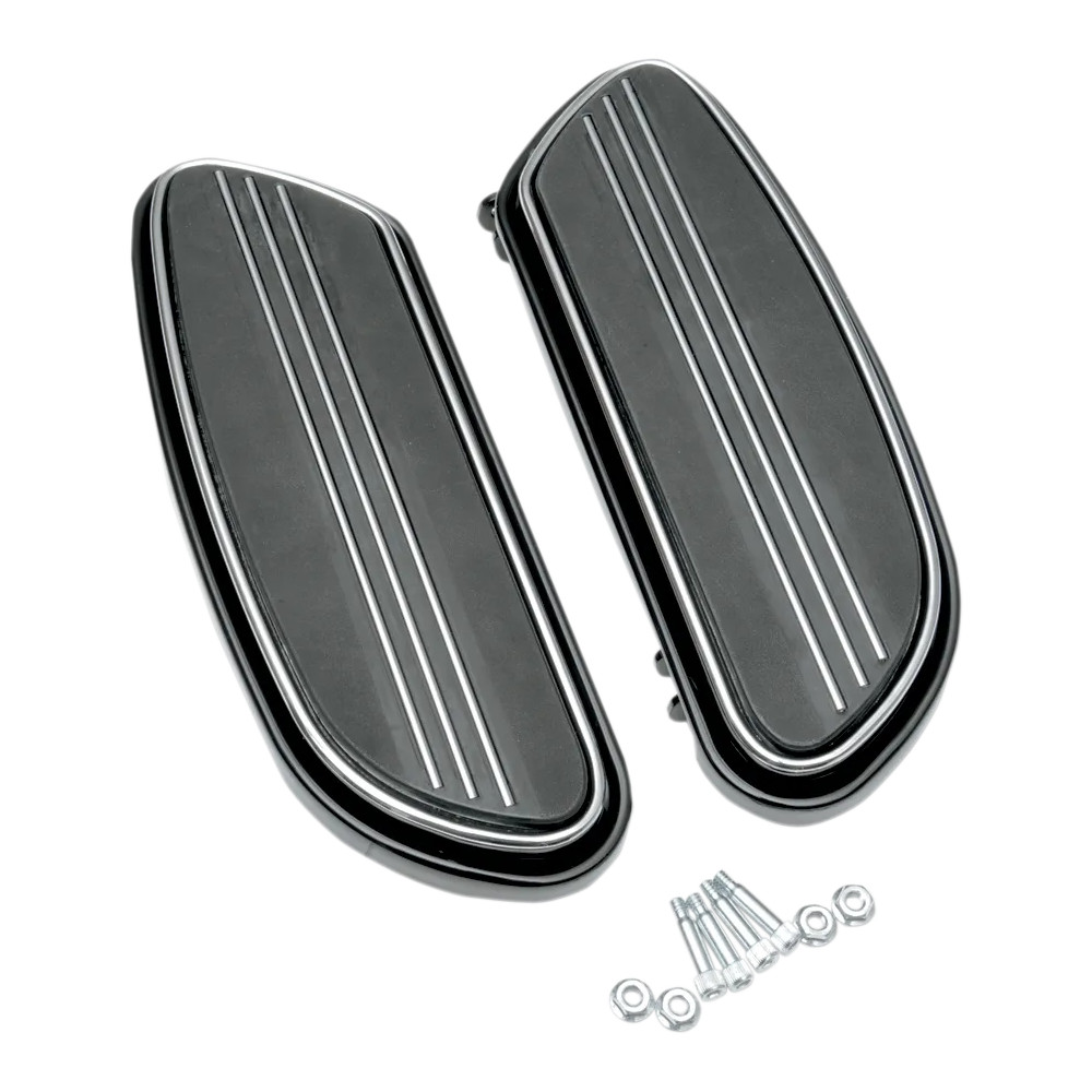 Sweeper Floorboards — Driver, Black with chrome trim