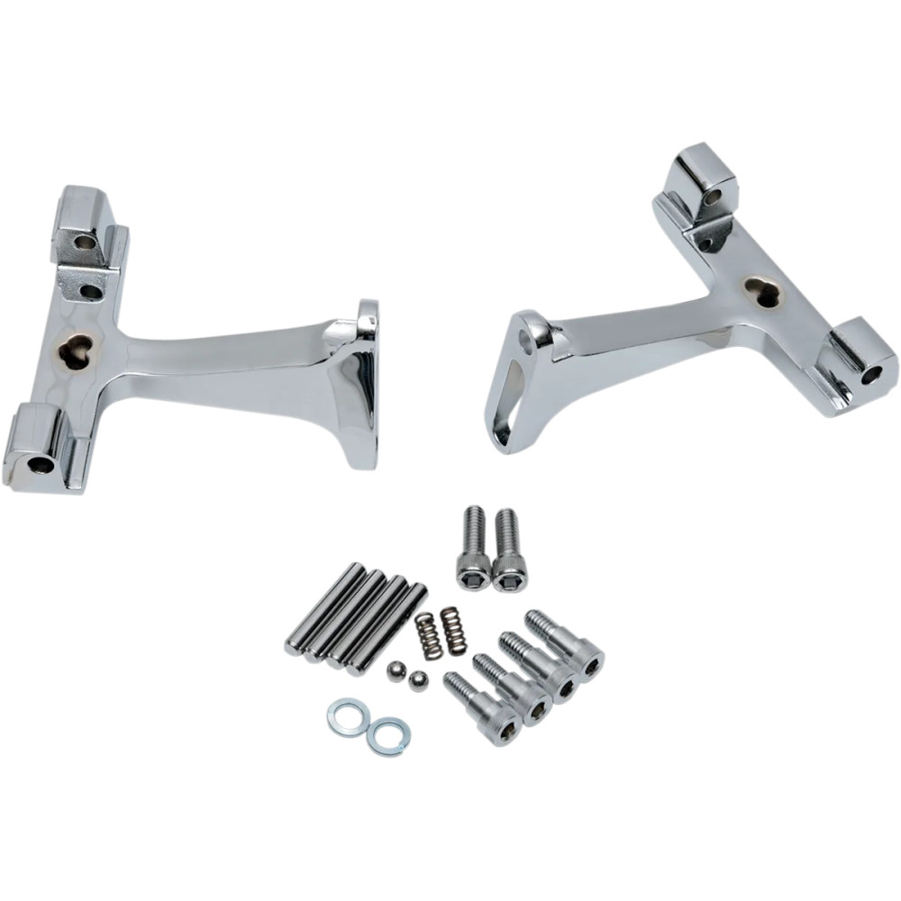 Passenger Floorboard Mounts for Dressers — Passenger, Standard, Chrome, Pair