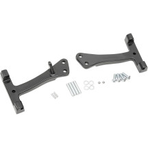 Passenger Floorboard Mount Kit — Fits Drag 1621-0463 or OEM HD passenger floorboards, Black gloss