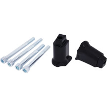 Soporte de piso para pasajero — Kit, negro brillo