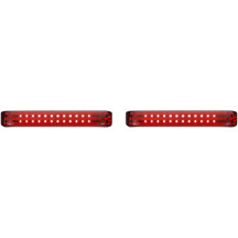 ProBEAM® LED Secuencial BAGZ™ Luces para alforjas — Compatible con Harley‑Davidson, carcasa cromada, lente roja