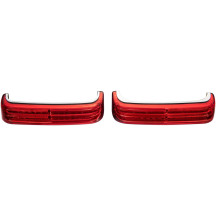 ProBEAM® LED BAGZ™ Luces secuenciales para alforjas — Carcasa cromada, lente roja, par