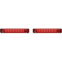 ProBEAM® LED BAGZ™ Luces secuenciales para alforjas — Carcasa cromada, lente roja, par