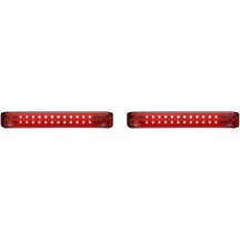 Luces ProBEAM® LED secuenciales BAGZ™ para alforjas — Harley-Davidson®, lente roja, carcasa cromada, par
