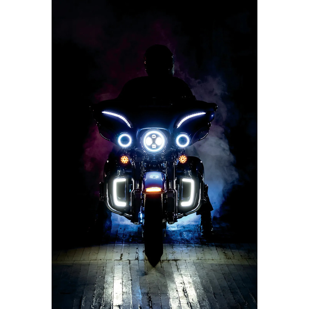 Inserciones inferiores de rejilla del carenado Tracer LED — par, acabado cromado