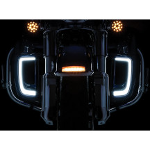 Inserciones inferiores de rejilla del carenado Tracer LED — par, acabado cromado