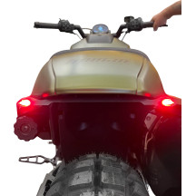 Barra de luz trasera Elypse 3 en 1 — Compatible con Harley-Davidson®, carcasa negra, LED rojo, lente ahumada