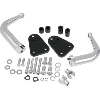 Adjustable Highway Peg Mount — Bolt-On, Driver, Black/Chrome