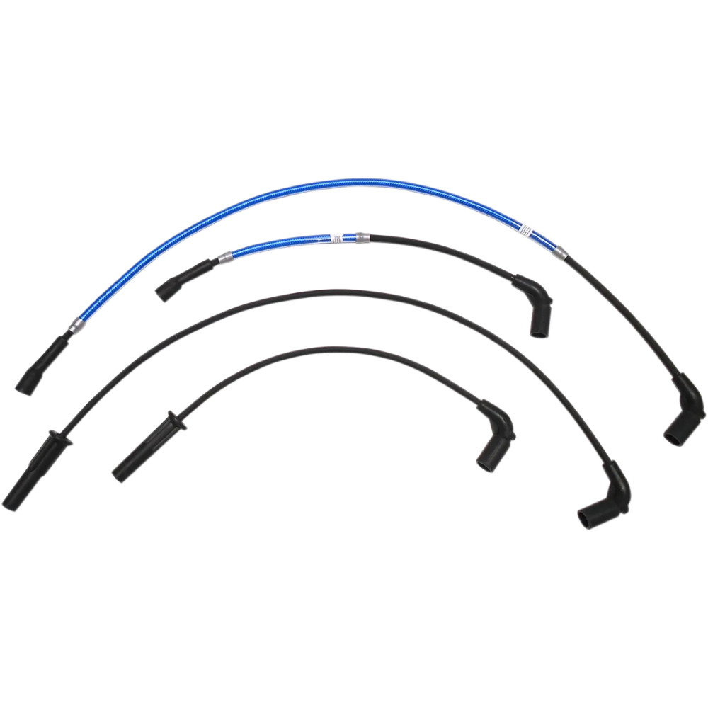 Cable de bujía trenzado — azul