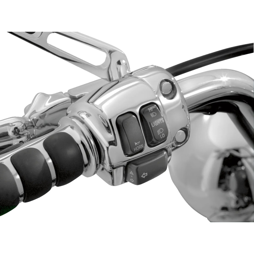 Chrome Switch Housing — 1" handlebar, 6-button Chrome Switch Housing — 1" handlebar, 6-button