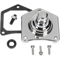 Solenoid End Cover Starter Button — 12V, Fits Spyke starters, Chrome