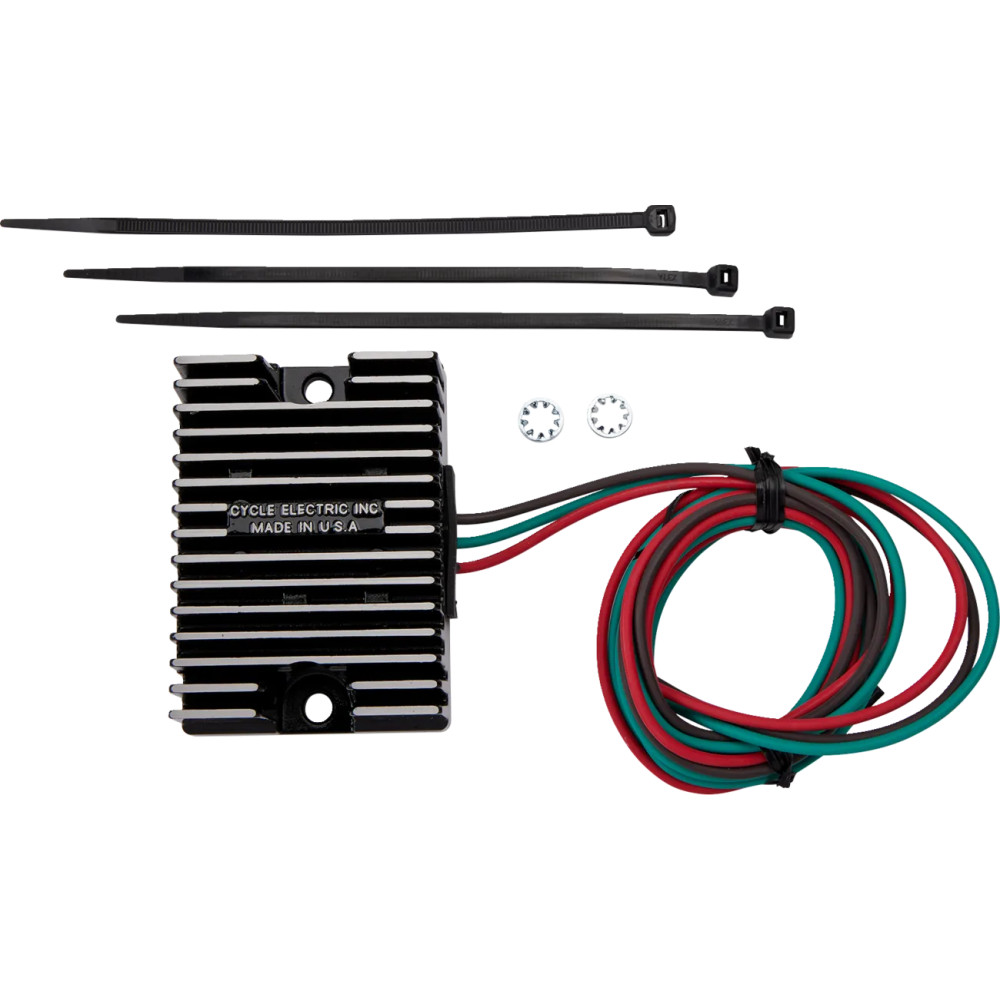Low Voltage Rectifying Regulator for Harley — 12V 10A, Black