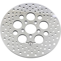 Disco de freno perforado de acero inoxidable pulido — 300 mm (11,8 in)