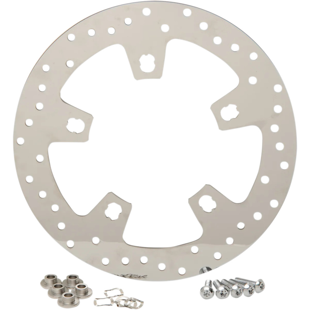 Polished Stainless Steel Drilled Brake Rotor Polished Stainless Steel Drilled Brake Rotor