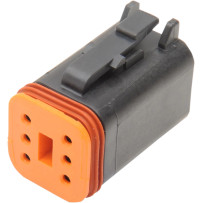 Deutsch DT Sealed Connector Component — Deutsch DT Series, 6-pin, Black