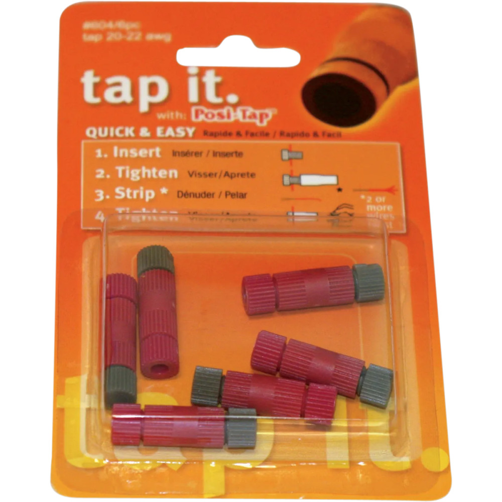 Conector Posi-Lock® — paquete de 6, 24–18 AWG, Rojo