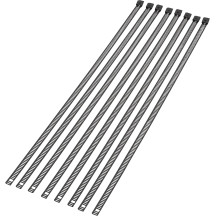Ladder-style Cable Tie — 14\", 8-pack, black powder-coated