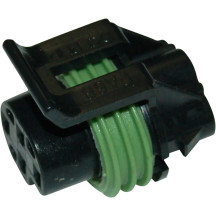 Conector tipo OEM — Delphi, 4 pines, hembra, Negro