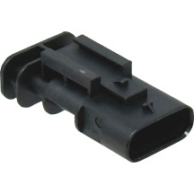 Conector de luz antiniebla — macho, negro
