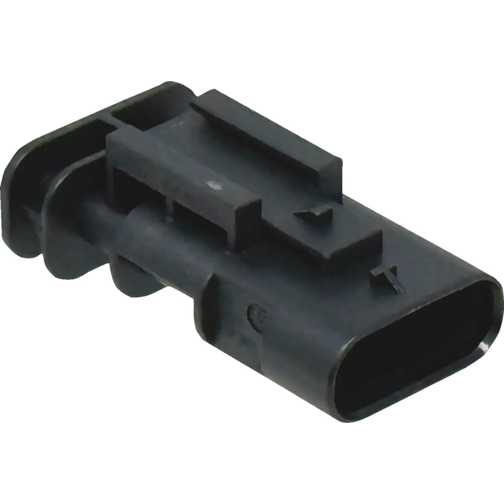 Conector de luz antiniebla — macho, negro