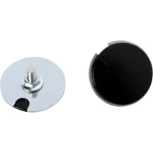 Tapones para orificios de espejo del carenado — Negro brillante, carenado interior, Par