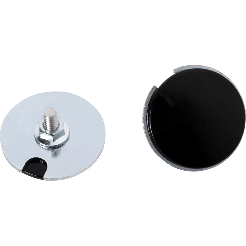 Tapones para orificios de espejo del carenado — Negro brillante, carenado interior, Par