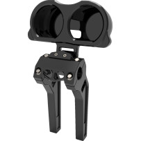 Dual Gauge Mount For Performance Risers — Black