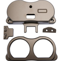 Soporte doble para indicadores para risers de alto rendimiento — Marrón, aluminio mecanizado