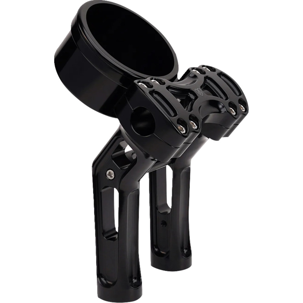 Soporte de velocímetro Method — 4" de diámetro, negro anodizado, requiere junta '22 Low Rider