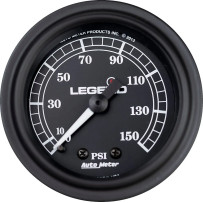 Fairing Mounted LED Backlit PSI Gauges — 0–150 PSI, fits '97–'13 fairings, black