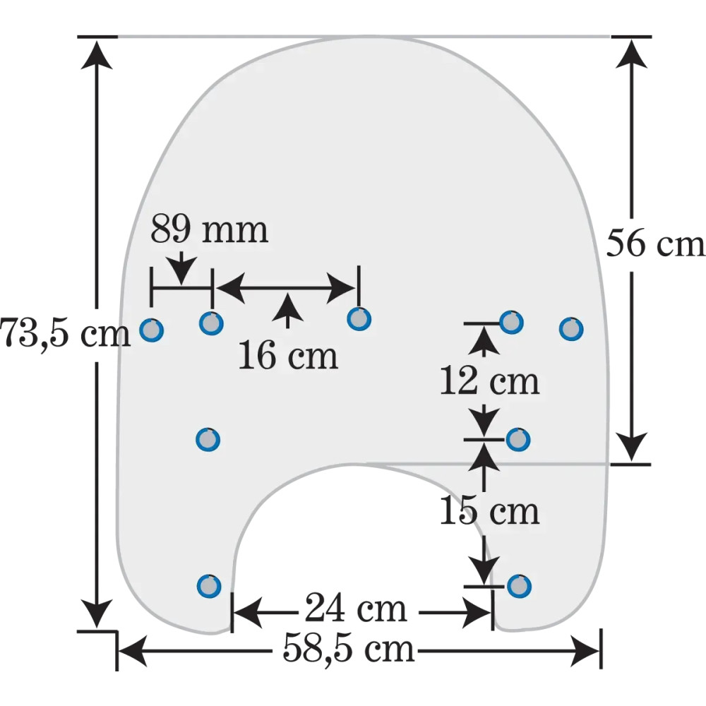 Road King Replacement Plastic — 53 cm (21") height, 58.5 cm (23") width, 24 cm (9-1/2") headlight cutout, Clear