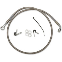 Stainless Steel Brake Line Kit — 38-3/8 in, Front Upper