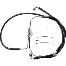 Kit de líneas de freno de vinilo negro de longitud extendida — Sobredimensionado +10.2 cm (4"), 39 cm (15-3/8"), 68.5 cm (27"), 