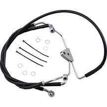 Kit de líneas de freno de vinilo negro de longitud extendida — Sobredimensionado +15,2 cm (6"), sin ABS