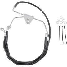 Kit de línea de freno de vinilo negro de longitud extendida — Sobredimensionado +4", 16", 30-7/8"