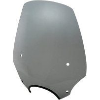 El Paso Sportshield Windshield — 19" height, 20" width, 7" headlight cutout, Black Smoke