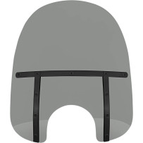 Memphis Fats Windshield — 13" height, 7" headlight cutout, Black Smoke