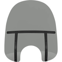 Memphis Fats Windshield — 48.5 cm (19"), 18 cm (7") headlight cutout, Black Smoke