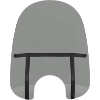 Memphis Fats Windshield — 53.5 cm (21") height, 18 cm (7") headlight cutout, Black Smoke