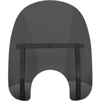 Memphis Slim Windshield — 15" (38 cm), Black, Smoke