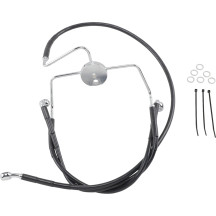 Kit de línea de freno de vinilo negro de longitud extendida — Sobredimensionado +15.2 cm (6"), 40.5/80 cm