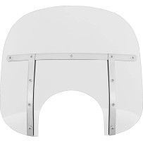 Memphis Fats Parabrisas — 33 cm (13") de alto, 56 cm (22") de ancho, abertura de faro 23 cm (9"), Transparente