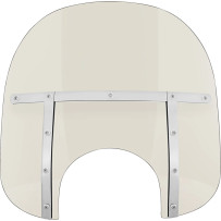 Memphis Fats Windshield — 15" (38 cm), 22" (56 cm), 9" (23 cm), Gray